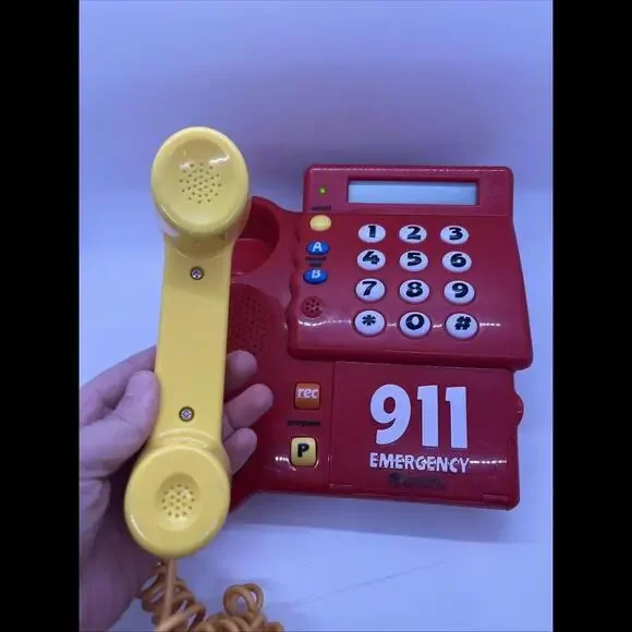 LEARNING RESOURSES 911 KIDS TEACHING EMERGENCY CALL RED TELEPHONE PHONE LER2665